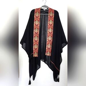 Lane Bryant Sheer Swim Cover Up with Embroidered neckline. One Size